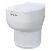 A white toilet with a closed lid and a small door at the base, isolated on a white background. Anteprima dell’immagine prodotto