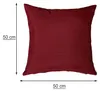 Kissenbezug 2er Set bordeaux 50x50 cm Struktur Leinenoptik Produktbild-Vorschau 3