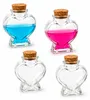 Glasflaschen Herzform 8cm klar 70ml mit Korken 4er Set Produktbild-Vorschau