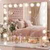 Specchio da trucco Hollywood dorato con 15 LED e 3 Anteprima dell’immagine prodotto 1