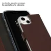 Funda de Cuero Auténtico tipo Libro para Apple iPhone 14 - Vista previa de la imagen del producto 4
