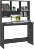 vidaXL Schreibtisch mit Regalen Grau 110x45x157 cm Produktbild-Vorschau 3