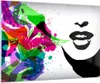 Bilder auf glas - Frau Gesicht Lippen Make-up - 100x70cm - Produktbild-Vorschau 1