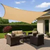 BURI Sonnensegel 3,6x3,6 m beige quadratisch wasserdichtes HDPE Sonnendach UV Schutz und Windschutz für Garten Terrasse Balkon reißfest atmungsaktiv und wetterfest Outdoor Schattenspender Produktbild-Vorschau