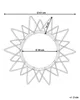 Diagram showing the dimensions of a sun-shaped mirror. Produktbild-Vorschau