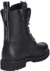 A black leather boot with laces and a side zipper, shown from the back-left. Voir les images du produit