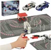 Auto della polizia elettrica pista 2 auto piloti curve Anteprima dell’immagine prodotto 1