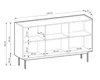 AX LIVING Sideboard Orchis K144 144 cm Modern Funktional Produktbild-Vorschau 6