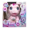 The image shows the retail packaging of a "Baby Unicorn" toy. The packaging features a large plush unicorn toy, along with graphics and text describing the product's features and brand. Podgląd zdjęcia produktu