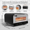 Pizzaofen 48,5 x 44 x 28,5 cm – robuste Konstruktion mit digitalem Touchbedienfeld und Sichtfenster  Produktbild-Vorschau