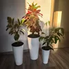 Zestaw 4 doniczek Prosperplast | Tubus Slim Shine | Biały | Podgląd zdjęcia produktu 4