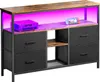 LED TV stojan 137x30x78cm - 4 zásuvky, 2 priehradky a Náhľad obrázku produktu 1
