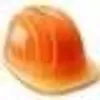 A close-up, slightly blurry image of an orange hard hat on a white background. Produktbild-Vorschau