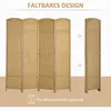 HOMCOM Paravento a 4 ante 160 x 170 cm, divisorio in legno Anteprima dell’immagine prodotto 5