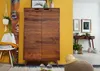 MASSIVMOEBEL24 Highboard Sheesham 90x40x145 walnuss Produktbild-Vorschau 2