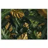Leinwandbild Goldene tropische Blätter 60x40 Feeby Grün Produktbild-Vorschau 3