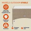 CASARIA® Tavolino da Giardino Esterno in Polyrattan Anteprima dell’immagine prodotto 3