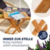 CASARIA® Tavolino Pieghevole 46x46x46cm in Legno Acacia Anteprima dell’immagine prodotto 3