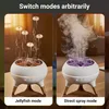 A split image showing a humidifier in two different modes: 'Jellyfish mode' and 'Direct spray mode'. Produktbild-Vorschau