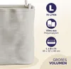A close-up of a laundry basket with informational graphics on the right side. Produktbild-Vorschau