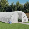 vidaXL Serre avec cadre en acier blanc 32 m² 8x4x2 m Voir les images du produit 2