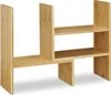 Étagère de table Relaxdays en bambou, organiseur réglable, Voir les images du produit 9