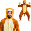 Onesie Kigurumi Pigiama Leone Costume Travestimento M: 155 Anteprima dell’immagine prodotto 1