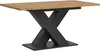 Esstisch ausziehbar Artisan Grau X-Fußgestell 150-190x76x90 Produktbild-Vorschau 1