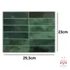 A sheet of green 3D wall panels with dimensions indicated. Produktbild-Vorschau