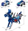 Magnetyczna zabawka auto dinozaur niebieski 2 w 1 Podgląd zdjęcia produktu 5