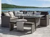 BELIANI Gartentisch mit Glasplatte Grau aus Polyrattan 145 Produktbild-Vorschau 2