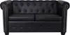 vidaXL Sofa Chesterfield 2-osobowa i 3-osobowa z imitacji Podgląd zdjęcia produktu 5