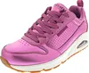 A pink Skechers sneaker is shown from a side-angle on a white background. Voir les images du produit