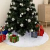 The Living Store koc choinkowy biały 122 cm sztuczne futro Podgląd zdjęcia produktu 1
