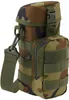 A close-up product shot of a camouflage bottle holder with an attached pouch. Produktbild-Vorschau