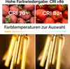 Comparison of LED lamp color rendering and color temperature. Produktbild-Vorschau