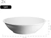 A white ceramic bowl is shown from the side with dimensions indicated. Produktbild-Vorschau