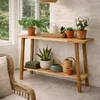 Teak Konsolentisch NIRONA-Plus 100cm recyceltes Massivholz Produktbild-Vorschau 5