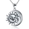 MATERIA 925 Sterling Silber Kettenanhänger MOND UND SONNE Produktbild-Vorschau 1
