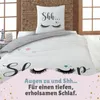 Bettwäsche Set 2-teilig 135x200 80x80 cm mit Wimpern Sterne Produktbild-Vorschau 3