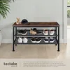 Étagère à chaussures DERRY 75,5x30,5x45,5cm - Bois foncé Voir les images du produit 4
