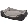 vidaXL Hundebett mit gepolstertem Kissen Größe L Schwarz Produktbild-Vorschau 1