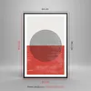 Gerahmtes Poster - Schwarzer Rahmen - Abstraktion Weiß-Rot Produktbild-Vorschau 5