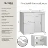 tectake® Waschbeckenunterschrank Idris 2 geräumige Fächer Produktbild-Vorschau 5