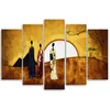 5-teiliges leinwandbild afrika frauen landschaft 150x100 cm Produktbild-Vorschau 2