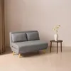 sweeek - 2-Sitzer-Sofa mit Stoffbezug, Holzfüße - Hellgrau Produktbild-Vorschau 6