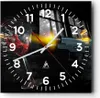 Wanduhr - Quadrat - Glasuhr - Waffe Kugel Glas Rebe - Produktbild-Vorschau 1