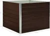 vidaXL Podwyższone łóżko brązowe 100 x 100 x 77 cm Stal Podgląd zdjęcia produktu 2