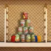 Relaxdays Dosenwerfen für Kinder, Büchsenwerfen Garten, 10 Produktbild-Vorschau 2