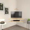 A corner of a room with a TV stand and decor. Produktbild-Vorschau
